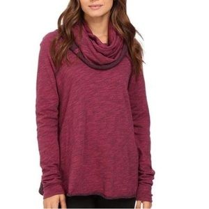 Free People Beach Cocoon Cowl Neck Magenta Pullover Sweater